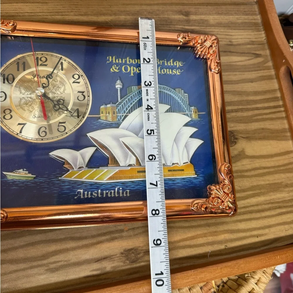 Vintage Australia Wall Clock with Faux Copper Frame